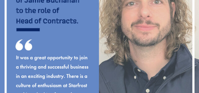Starfrost announces the appointment of Jamie Buchanan to the role of Head of Contracts within the senior management team